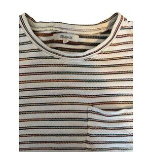 Madewell Small Striped Pocket Tee Shirt Polyester/Cotton Multicolor